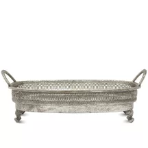 Barokk stílusú kínálótálca, Ezüst