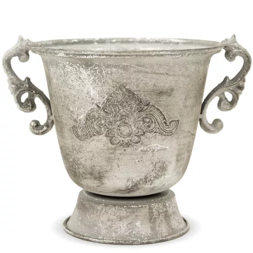 Barokk stílusú kaspó, Ezüst