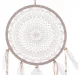 Makramé álomfogó fali dísz, Fehér