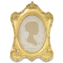 Barokk stílusú asztali képkeret, Arany