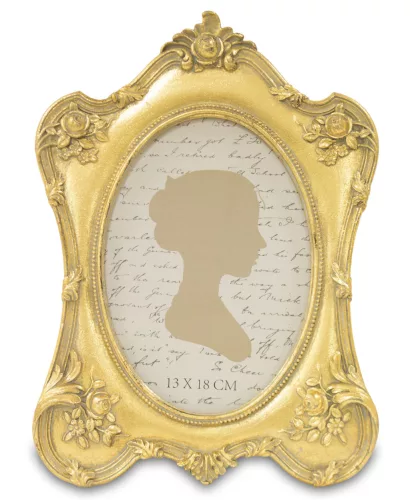 Barokk stílusú asztali képkeret, Arany