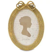 Díszes asztali képkeret, Arany