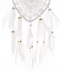 Makramé álomfogó fali dísz, Fehér