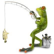 Pecázó béka dísz, Zöld