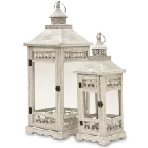 2 részes romantikus lámpás szett, Szürke