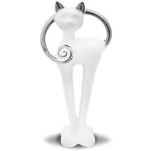 Ezüstös cica dísz, Fehér