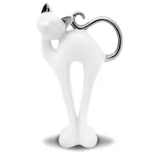 Ezüstös cica dísz, Fehér