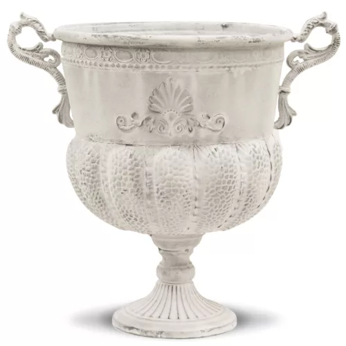 Barokk stílusú kaspó, Fehér