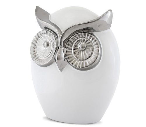 Ezüstös bagoly, madár dísz, Fehér