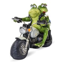 Motoros béka pár dísz, Zöld