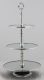 3 szintes süteményes kínálóállvány, Ezüst