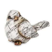 Madárka dísz hangjegyekkel, Fehér