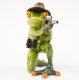 Vadászó béka dísz, Zöld