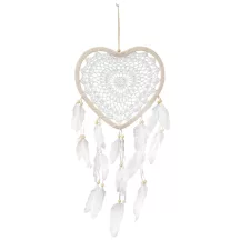 Makramé álomfogó fali dísz, Fehér