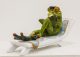 Olvasó béka dísz, Zöld