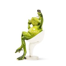 Szelfiző béka dísz, Zöld