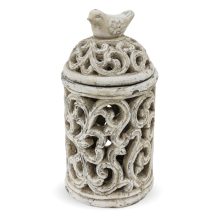 Vintage madárkás lámpás, Bézs