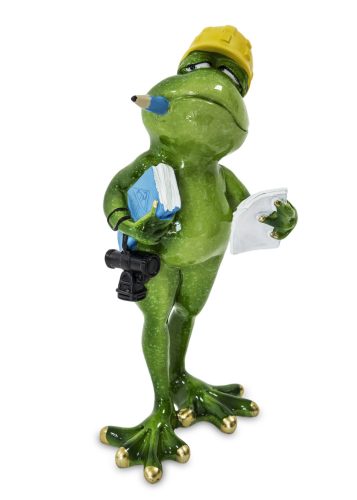 Műszaki ellenőr béka dísz, Zöld