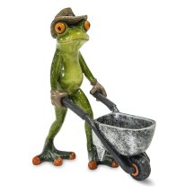 Béka dísz talicskával, Zöld