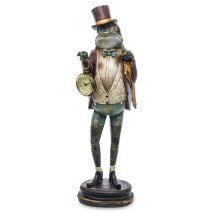 Elegáns béka dísz órával, Zöld