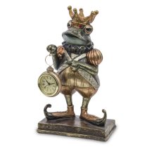 Elegáns béka dísz órával, Bronz