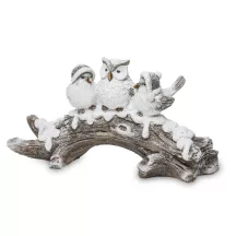 Madárkák a téli faágon dísz, Fehér