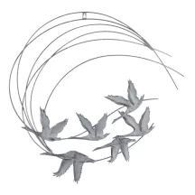 Repülő madarak fali dekoráció, Szürke