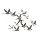 "Repülő vadludak", madár fali dekoráció, Ezüst