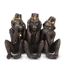 A három bölcs majom szobor, Bronz