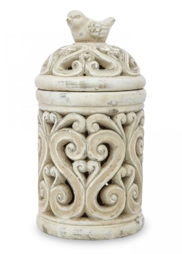 Vintage madárkás lámpás, Bézs