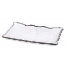 Ezüst szélű kínálótál, Átlátszó