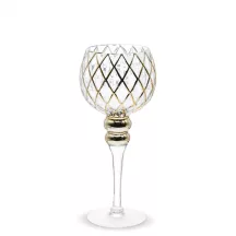 Arany mintás mécsestartó, Átlátszó