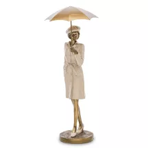 Hölgy az esőben szobor, Arany