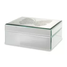 Pillangóval díszített ékszerdoboz, Ezüst