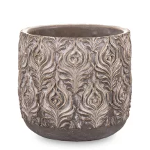 Virágmintás kaspó, Bronz