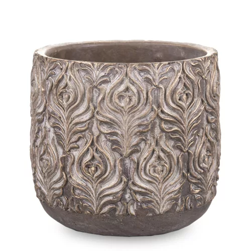 Virágmintás kaspó, Bronz