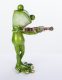 Hegedűművész béka dísz, Zöld