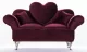 Ékszertartó kanapé, Bordó