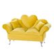 Ékszertartó szívecskés kanapé, Sárga