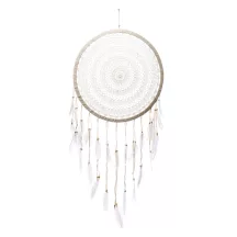 Makramé álomfogó fali dísz, Fehér