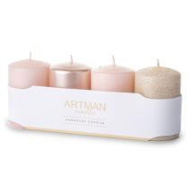 Artman 4 db-os gyertya szett, Rózsaszín