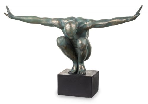 Férfi sportoló szobor, Kék