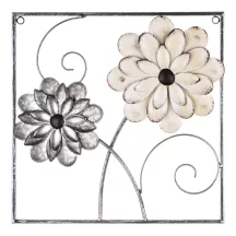 Virágos fali dekoráció, Szürke