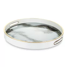 Márványmintás tálca, Szürke