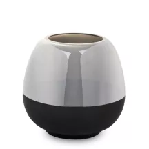 Ezüstös üveg váza, Fekete