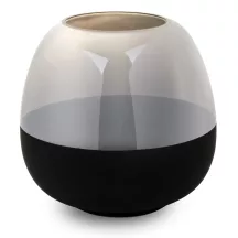 Ezüstös üveg váza, Fekete