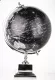 Modern Földgömb ezüst talppal, Fekete