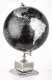 Modern Földgömb ezüst talppal, Fekete