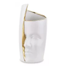 Aranyozott arc váza, Fehér