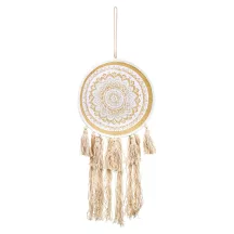 Makramé álomfogó fali dísz, Bézs